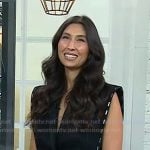 Maxine Sharf’s black denim belted jumpsuit on Today