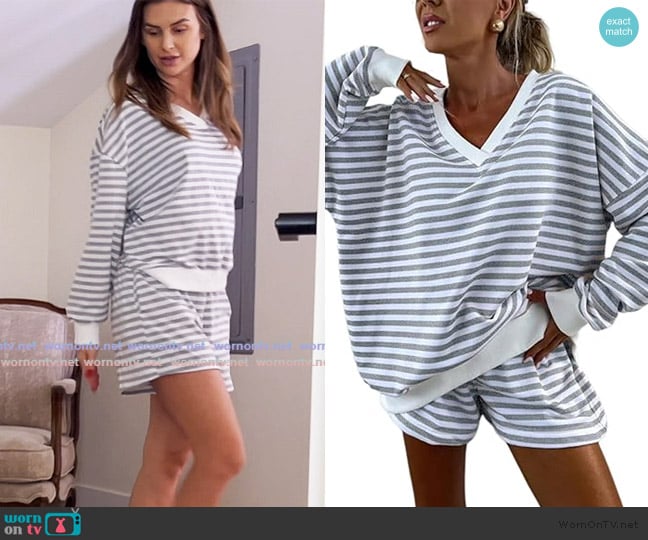 Lala’s striped top and short set on The Valley Lala’s striped top and short set on The Valley