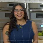 Nini Nguyen’s sleeveless denim dress on Today