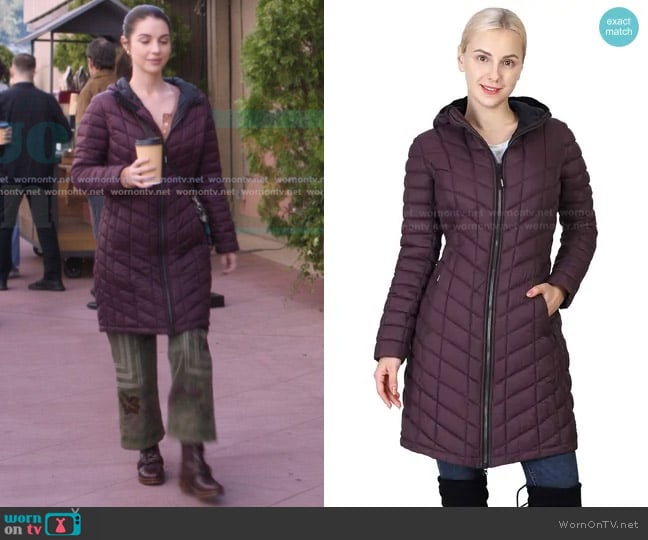 Outdoor Ventures Maryan Hooded Ultra Lightweight Puffer Coat worn by Jules Millin (Adelaide Kane) on Greys Anatomy