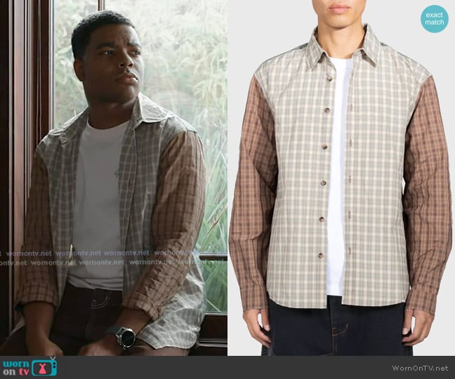 Harry’s mixed plaid shirt on 9-1-1 Harry’s mixed plaid shirt on 9-1-1