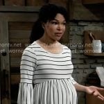 Portia’s striped maternity top on General Hospital