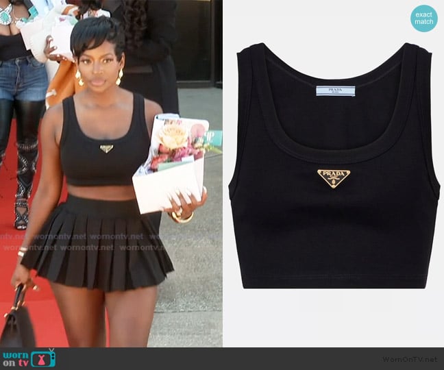 Phaedra’s black crop top on RHOA
