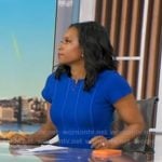 Rachel’s blue textured dress on Good Morning America