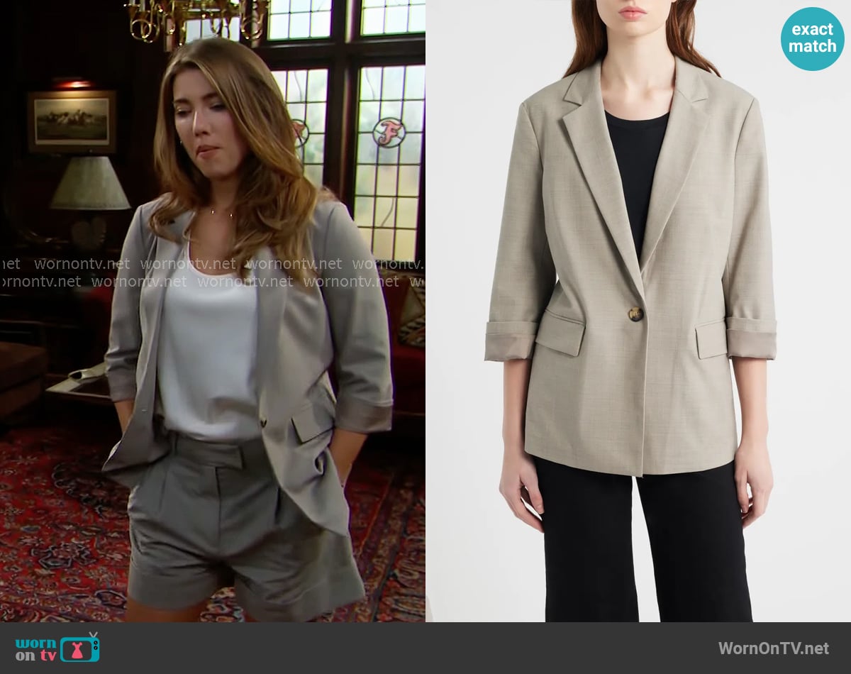 Steffy’s taupe blazer on The Bold and the Beautiful