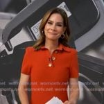 Rebecca’s orange polo dress on Good Morning America