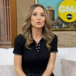 Rhiannon’s black polo dress on Good Morning America