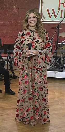 Rita Wilson’s beige floral maxi dress on Today