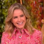 Sara’s pink floral mini dress on The View