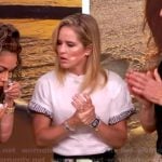Sara’s white ruffled tee and embellished skirt on The View