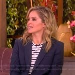 Sara’s white striped tee on The View