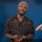 Scott’s red and black printed shirt on Access Hollywood