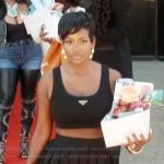 Phaedra’s black crop top on The Real Housewives of Atlanta