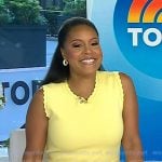 Sheinelle’s yellow scalloped dress on Today