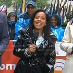 Sheinelle’s black rain coat on Today