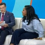 Sheinelle’s white heel pumps on Today