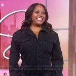 Sherri’s black denim jumpsuit on Sherri