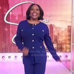 Sherri’s purple jacket and pants on Sherri