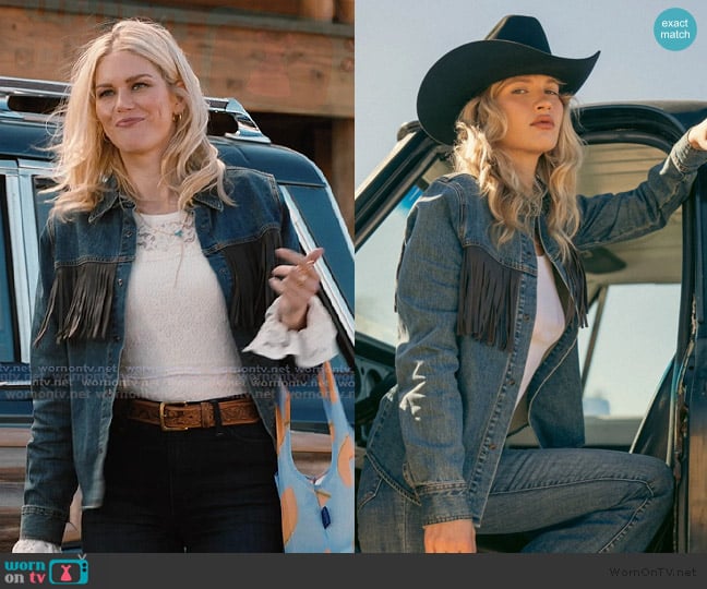 Dolly’s denim fringe jacket on Marshals