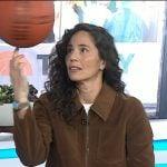 Sue Bird’s brown suede jacket on Today
