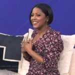 Tamron’s geometric print dress on Tamron Hall Show