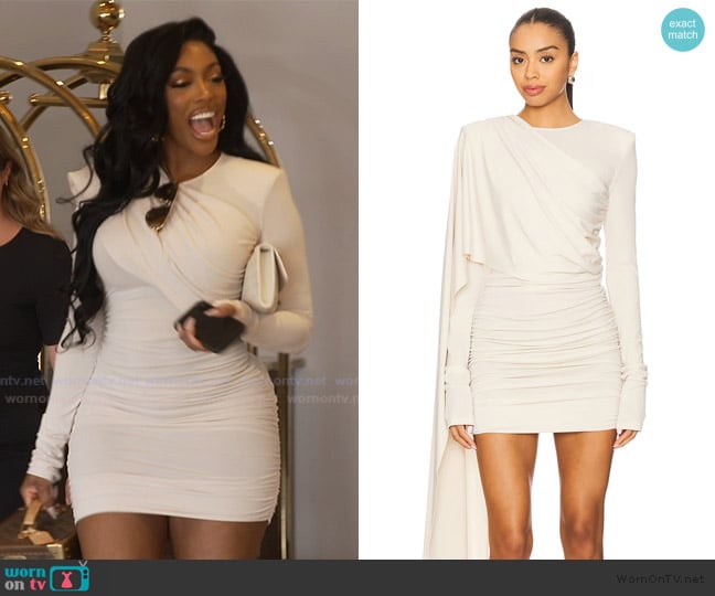 Porsha’s white drape dress on RHOA