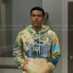 Tyrell’s graphic print hoodie on Beyond the Gates