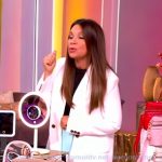 Gretta Monahan’s white double breasted blazer on the View