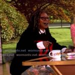Whoopi’s black IDK sweater and embroidered pants on The View