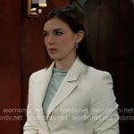 Willow’s white suit on General Hospital