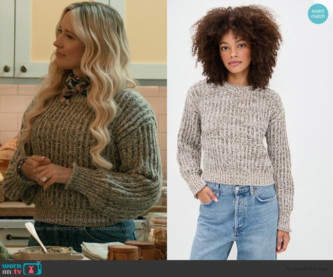 Juliet’s gray knit sweater on Elsbeth