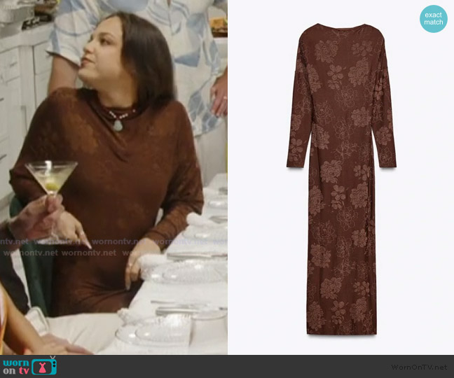 WornOnTV: Dara's brown floral drape dress on Summer House | Dara Levitan |  Clothes and Wardrobe from TV