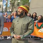 Ziggy Marley’s green jacket and pants on Today