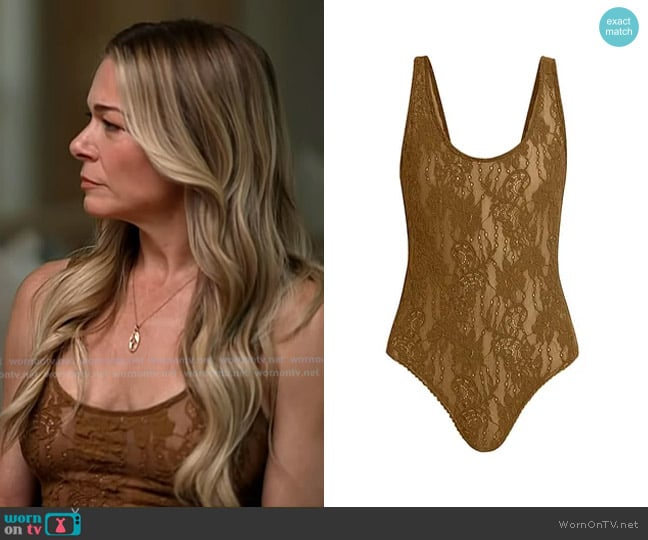 Zimmermann Lace Scoop Neck Bodysuit worn by LeAnn Rimes on Today