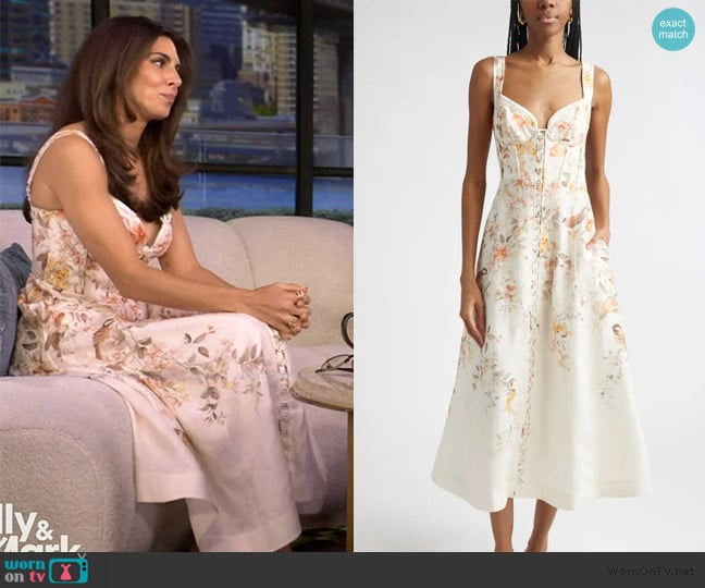 Jamie’s floral print flare dress on Live with Kelly